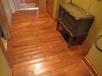 hallway with wood flooring